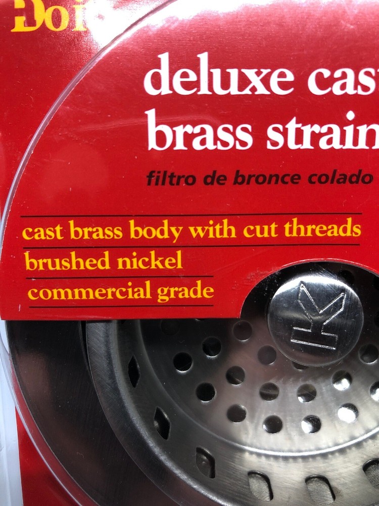 Do it Solid Brass BRUSHED NICKEL Basket Strainer Assembly 438995 Tarnish Free