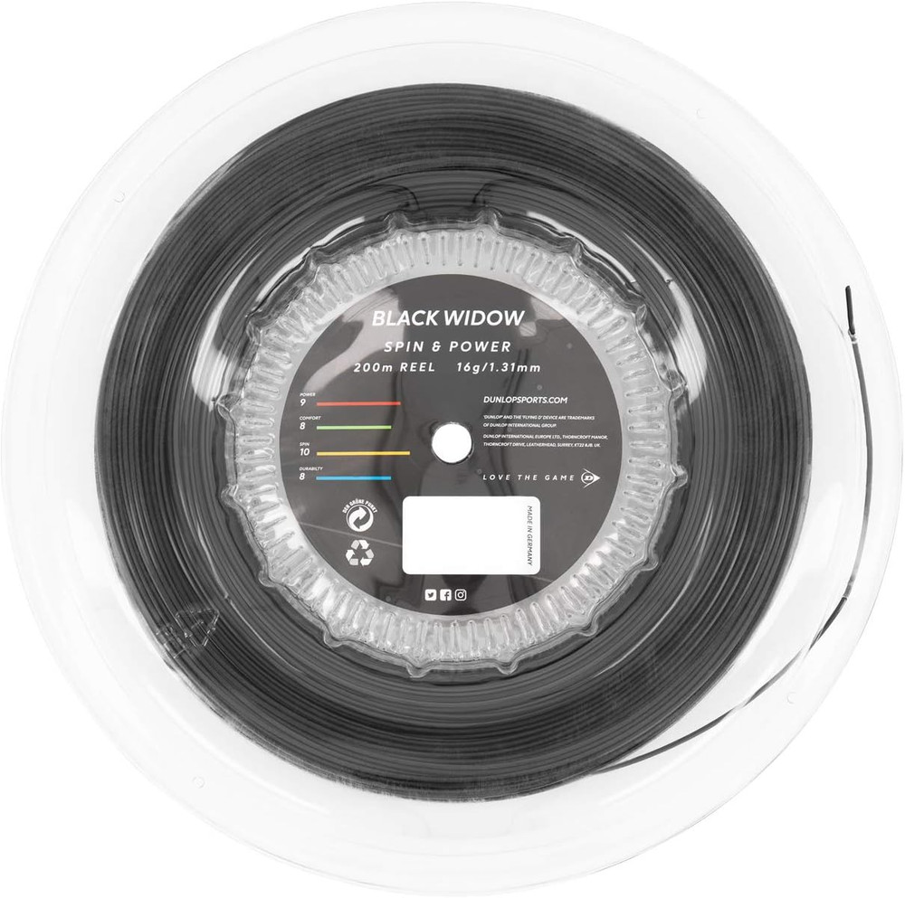 Black Widow Premium Tennis String for Ultimate Spin and Control