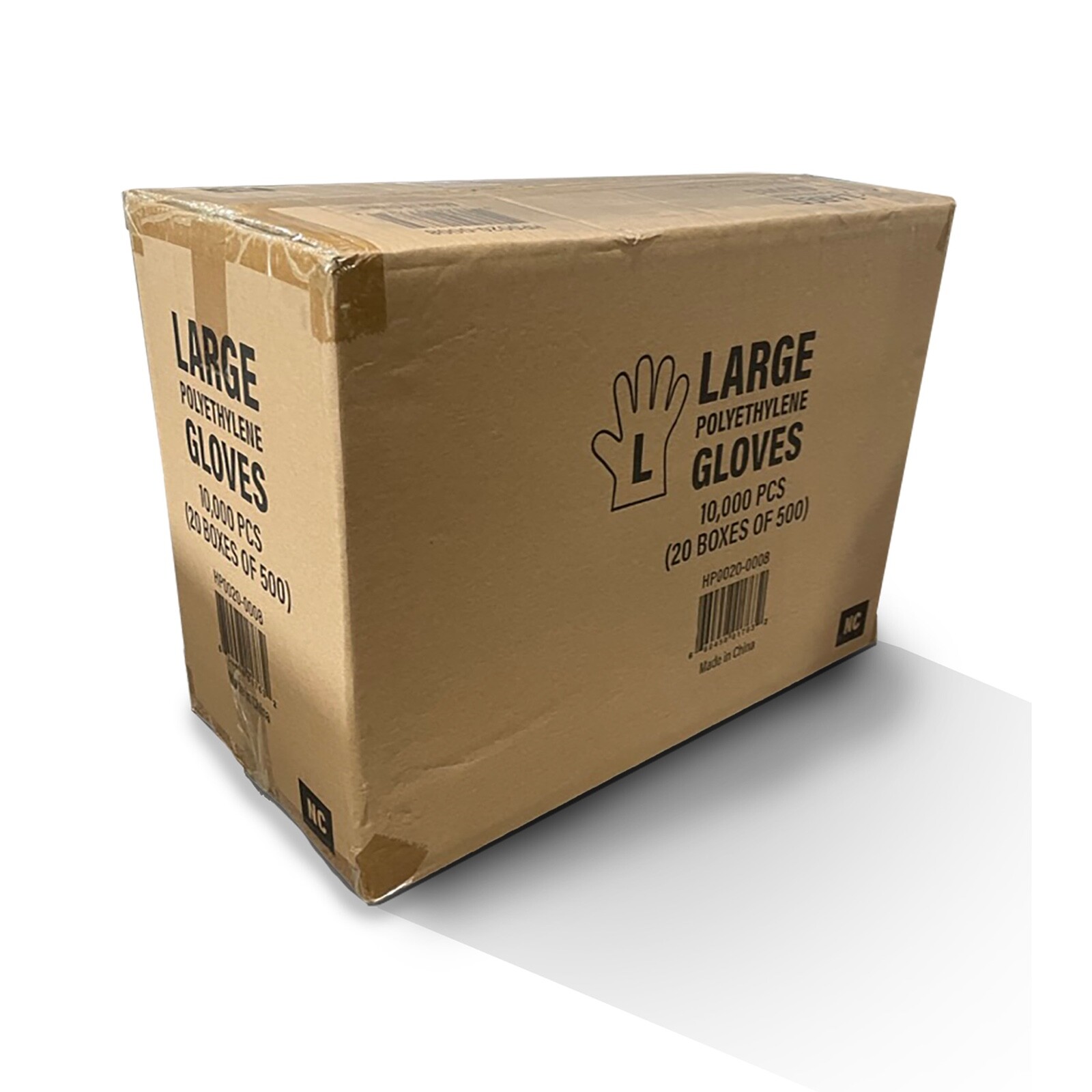 Poly Gloves - Large - Single Use - 10,000 Gloves/Case - Food Grade Safe