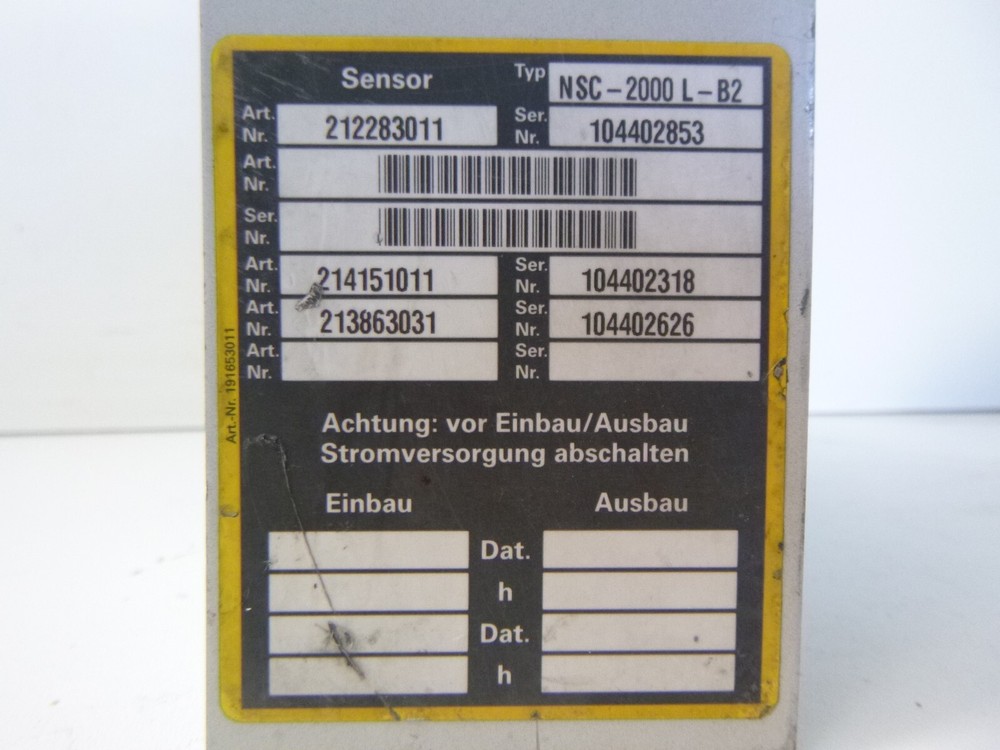 G+D Giesecke & Devrient NOTA SCAN 214127031 Sensor Typ NSC-2000 R-B2