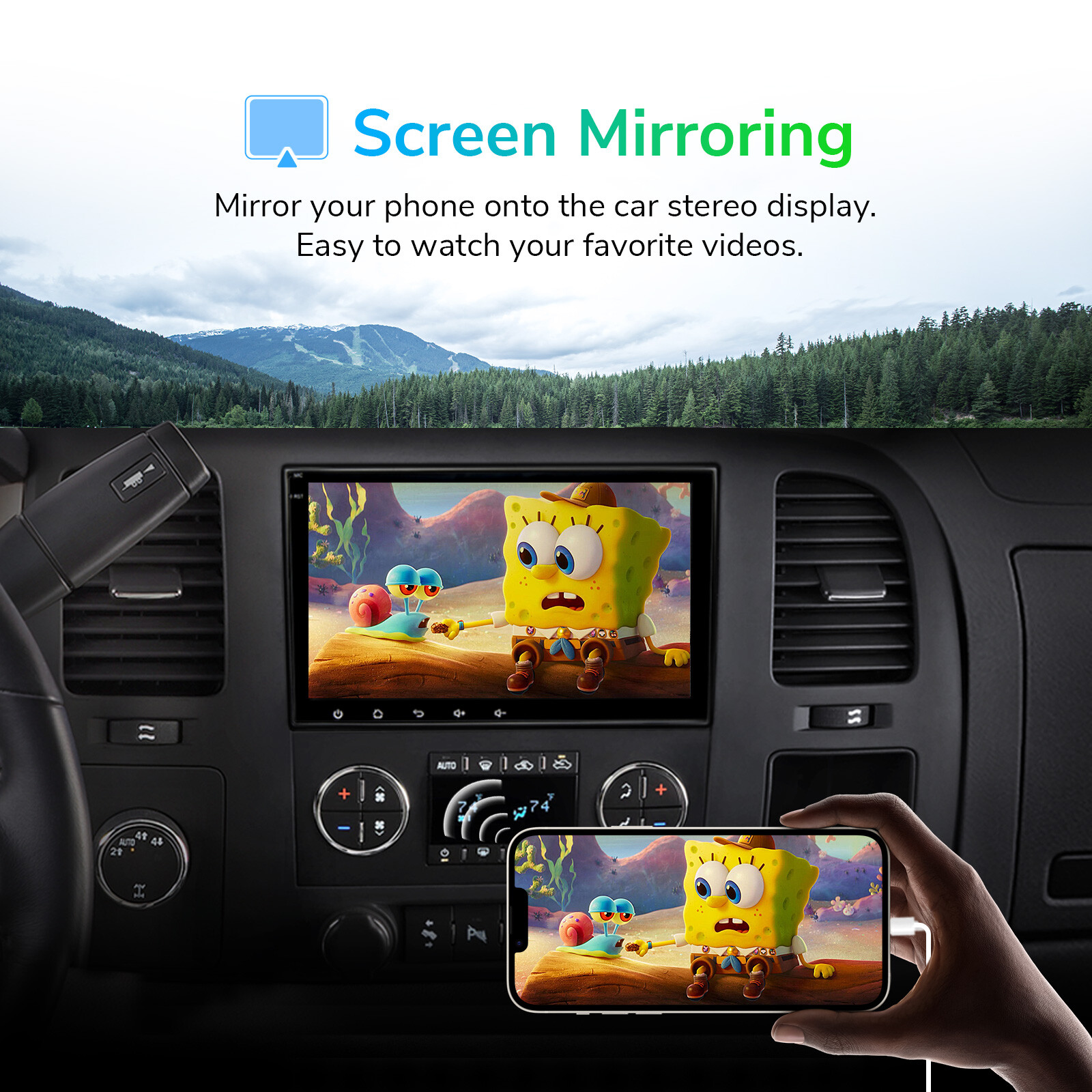 CAM+Car Stereo Android 12 8Core 4+64 For GMC Chevrolet Chevy Yukon Sierra Acadia