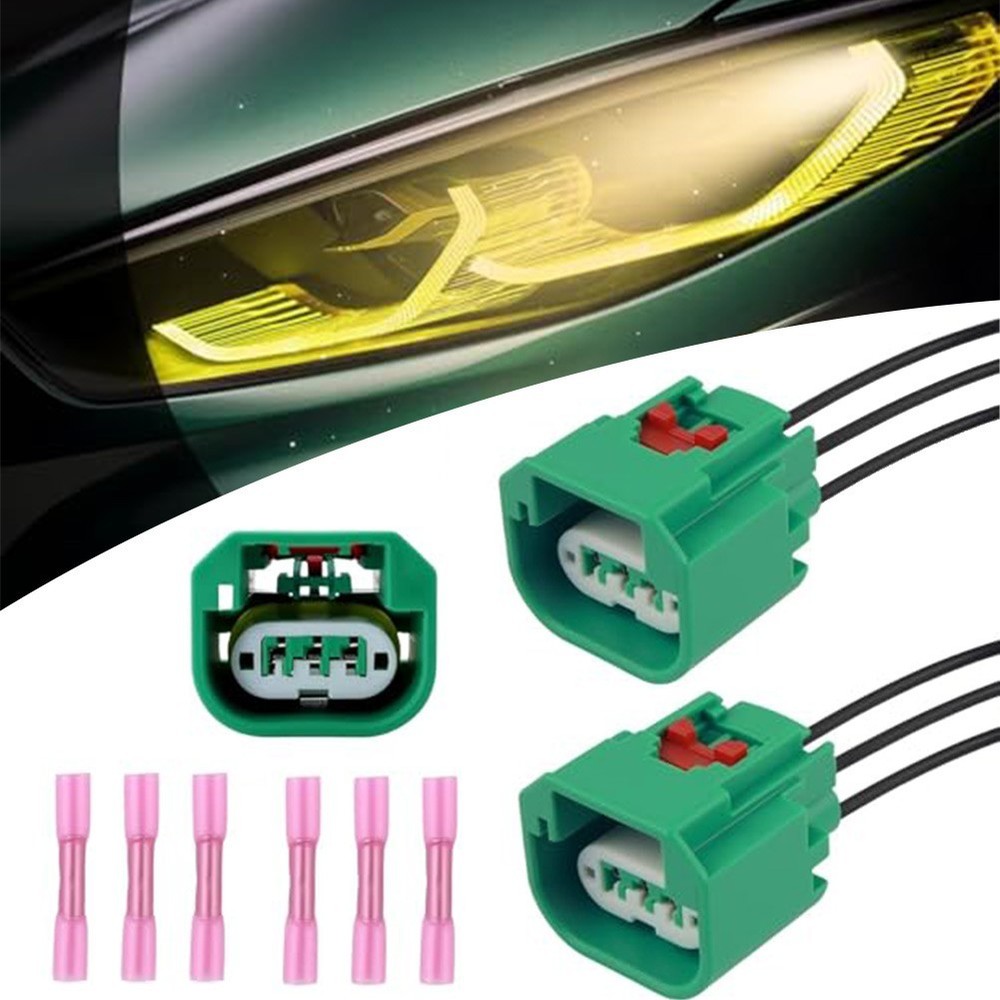 Headlight Socket Wiring Harness Pair for Dodge For Ram 12V Automotive Use