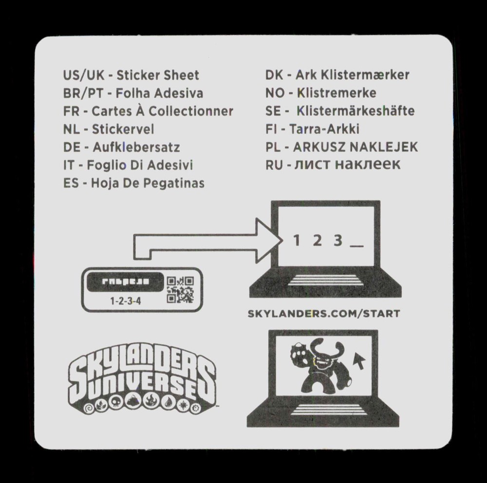 Shroomboom Skylanders Giants 2012 Activision Sticker