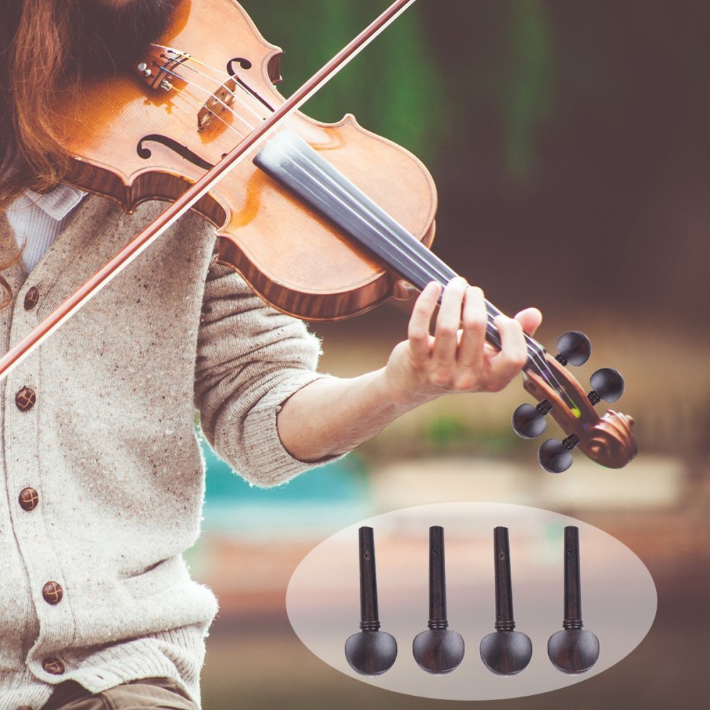 4 String Violin Fiddle Tuning Peg Stringed Geared Pegs