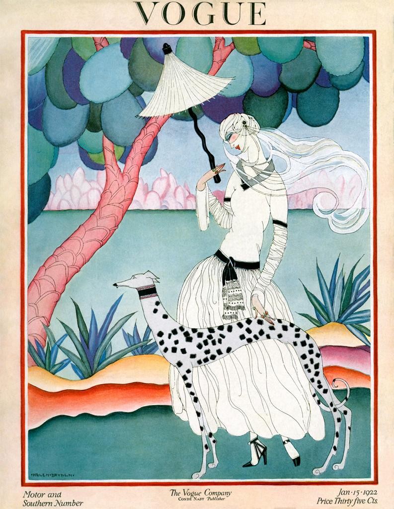 VOGUE Cover by Helen Dryden - Vintage 1922 Art Deco Style Poster 24x36” RARE Rep
