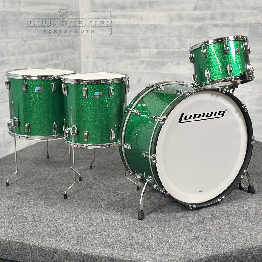 Ludwig Legacy Maple 4pc Bonham Drum Set Green Sparkle