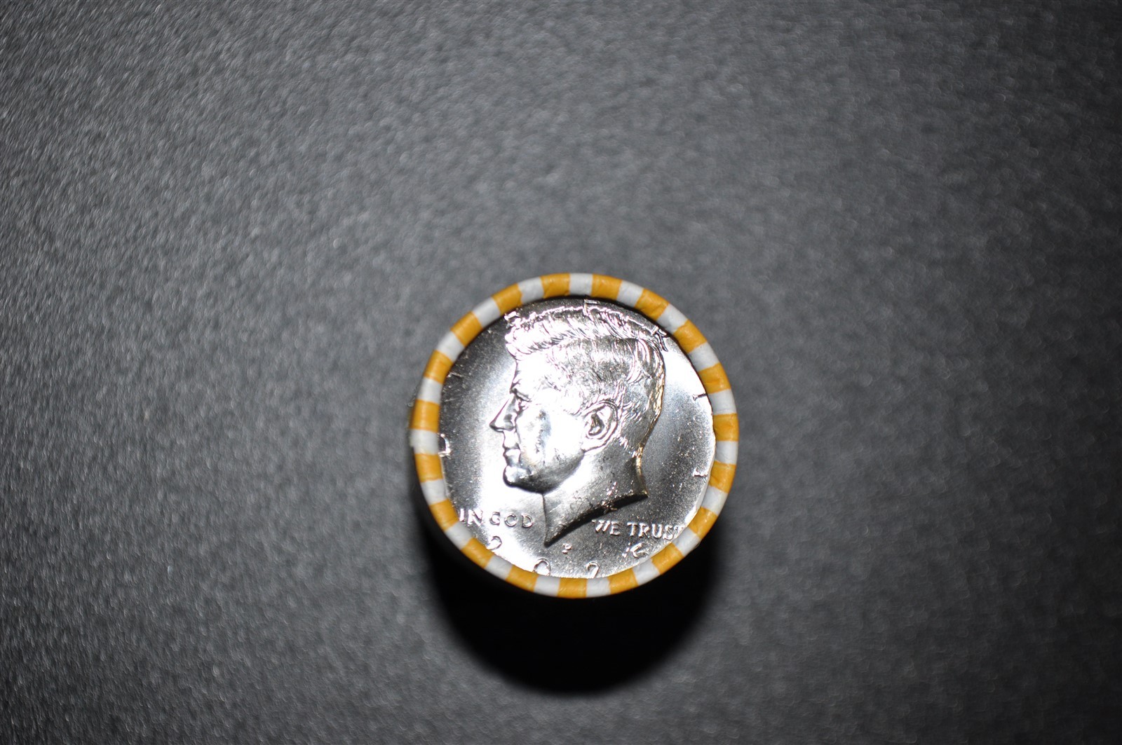 2025-P Kennedy BU Half Dollar Roll from Sealed US Bank Box - Head-Tail