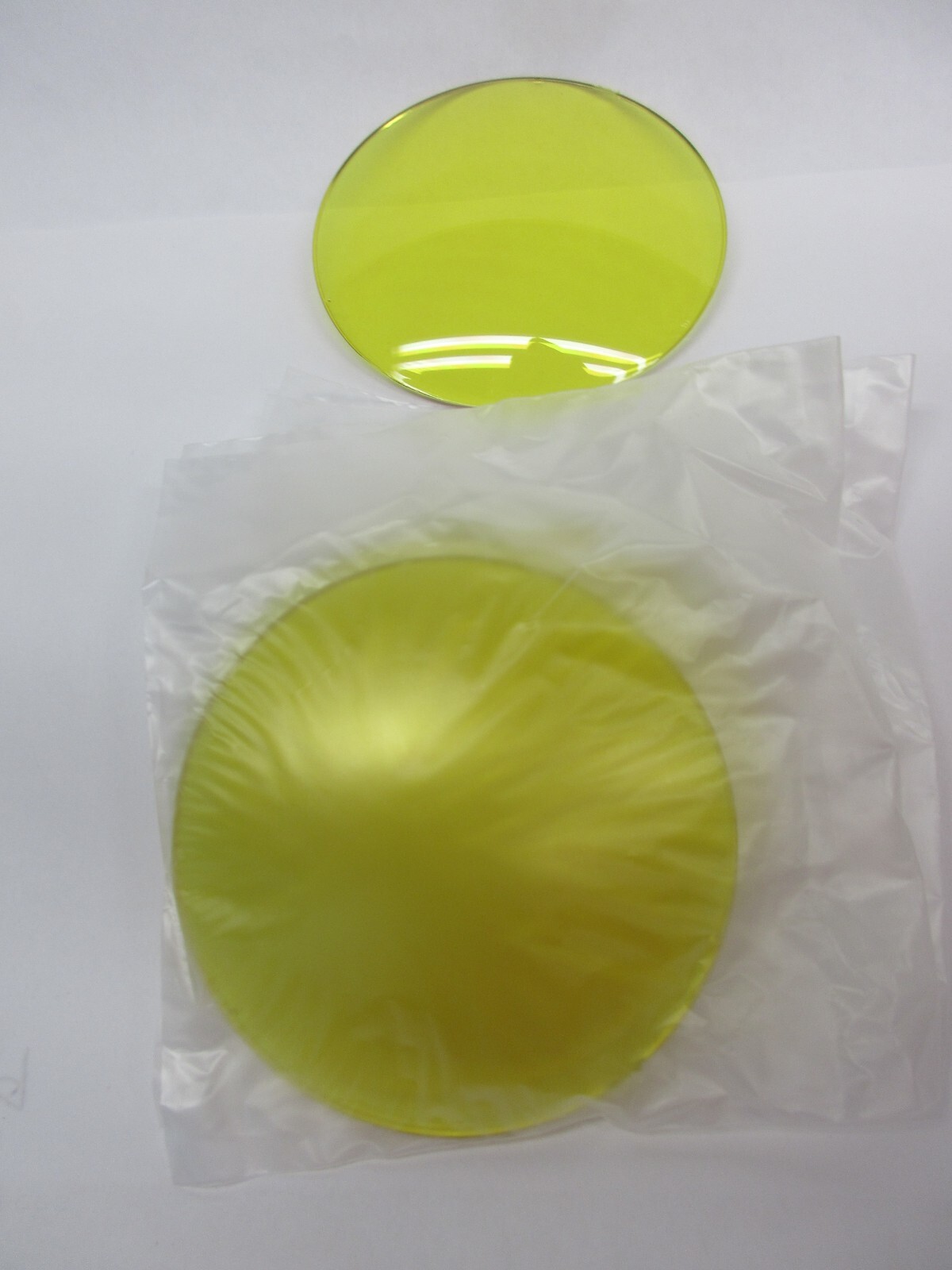 Uncut Stock Sunglass Lenses 2 Pair Yellow Polycarbonate Plano No Rx