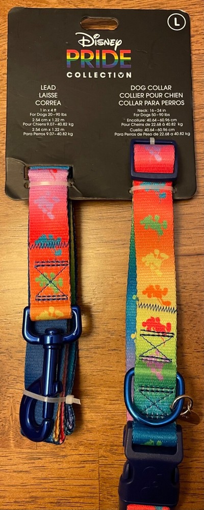 Disney Pride Dog Collar, Leash (lead) set L