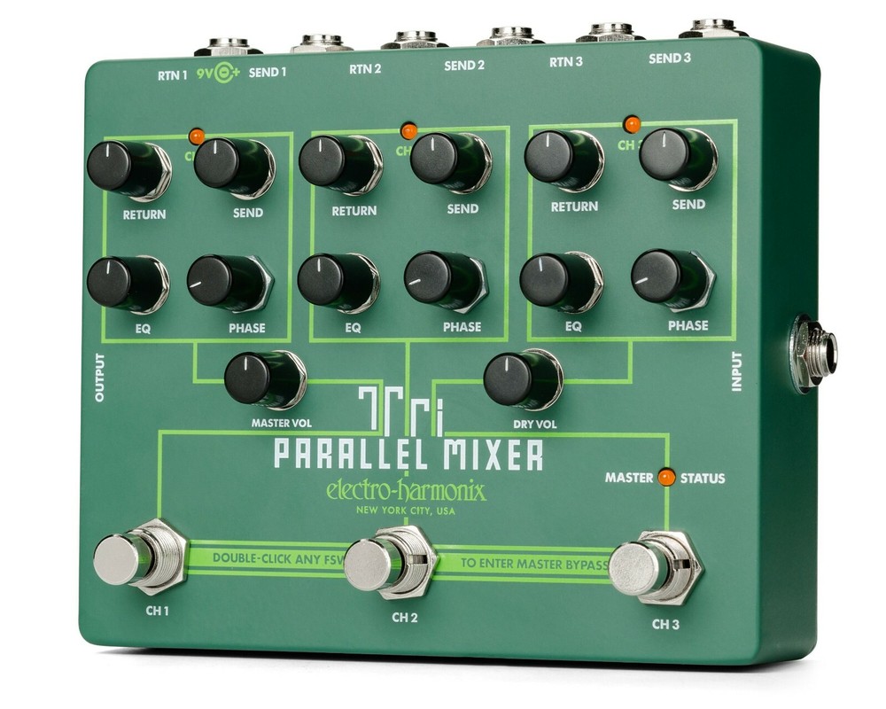 New Electro Harmonix EHX Tri Parallel Mixer Guitar Effects Pedal