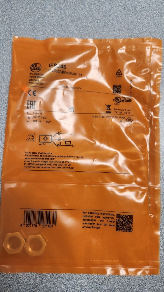 IFM Electronic IFS245 Inductive Sensor 10-30VDC Brand New