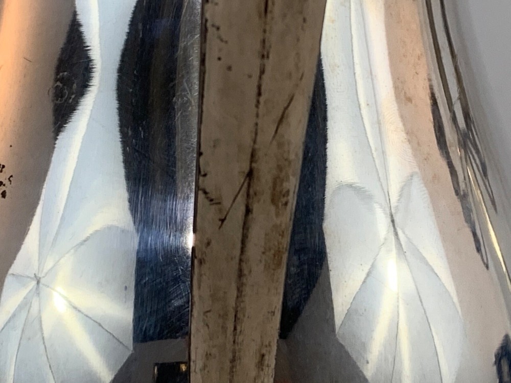 Vintage Leonard Silver Water Pitcher Footed Ice Guard