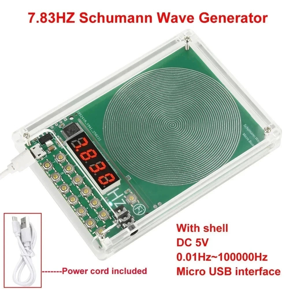 For Schumann Wave Generator Pulse Sine Frequency+Audio Output Connector+Case