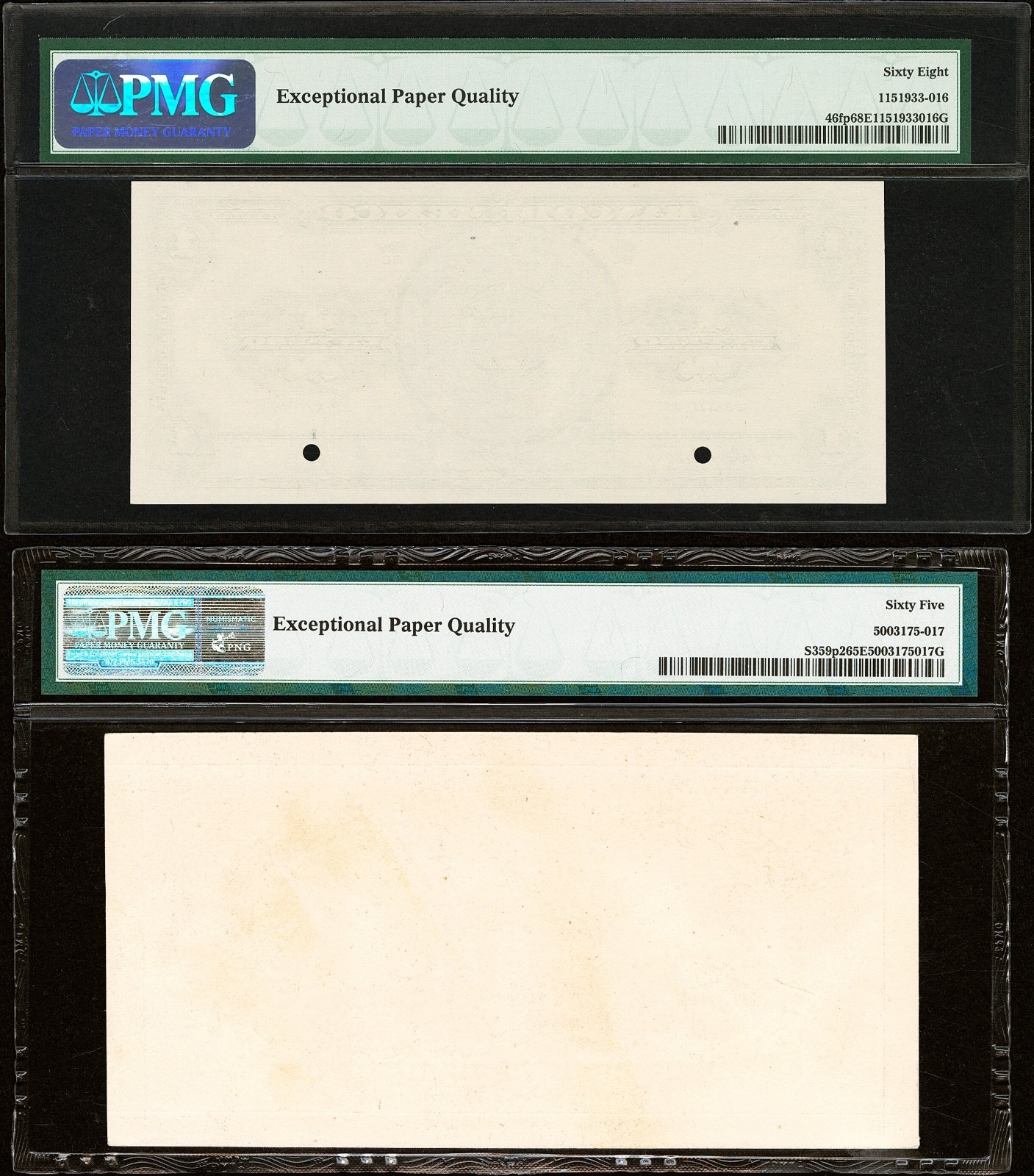 Mexico Proof Pair 1 Peso P46fp PMG68 EPQ Nuevo Leon Back Proof PMG65 EPQ Top Pop