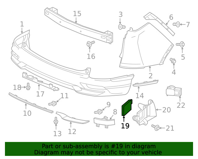 Genuine Honda Blind Spot Detection System Warning Sensor 36931-TLA-A22