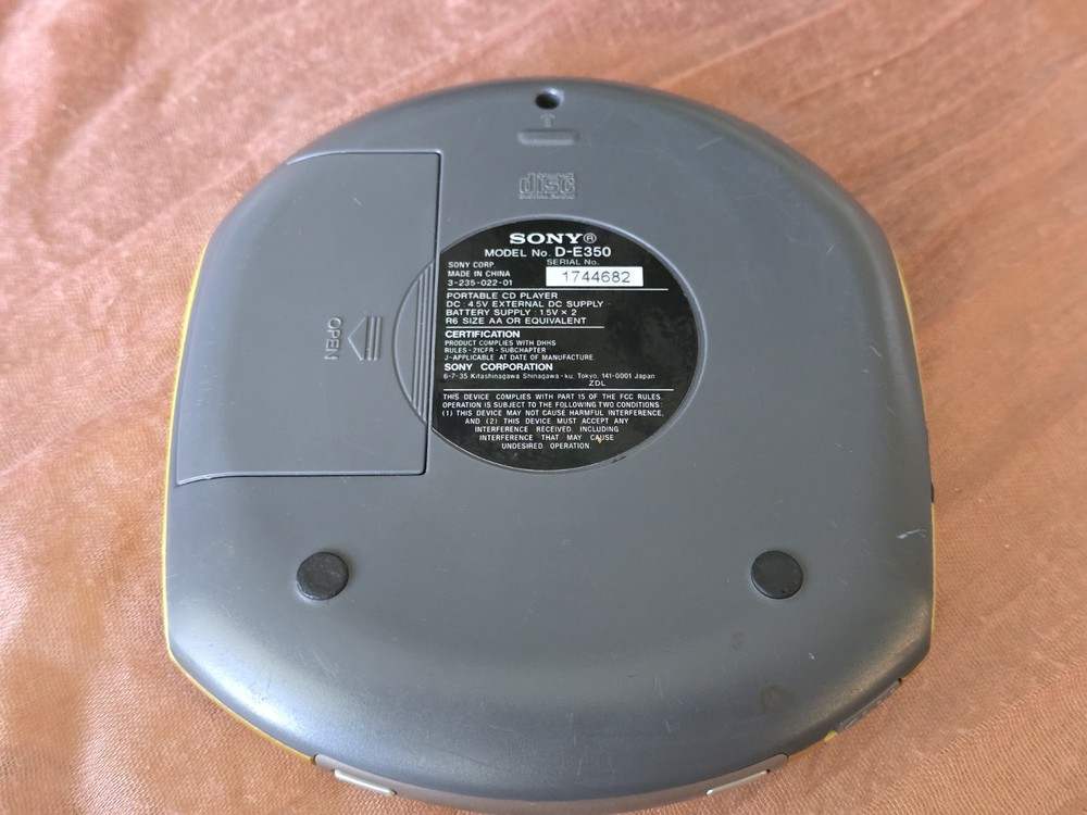 Sony Walkman D-E350 Portable CD Player ESP MAX Gold Tested Working