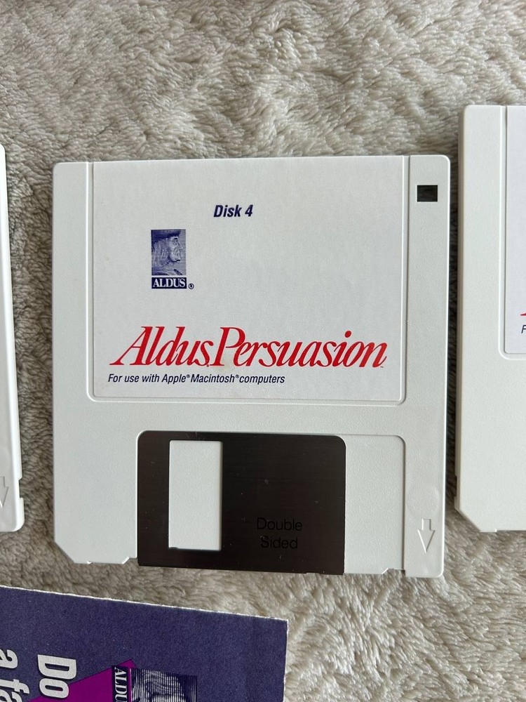 Aldus Persuasion For Macintosh 2.0 Version. Vintage Apple software