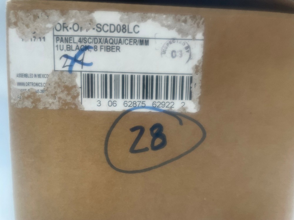 Adapter Panel Ceramic Sleeve Multimode SC Duplex 8-Fiber 4-Port Aqua