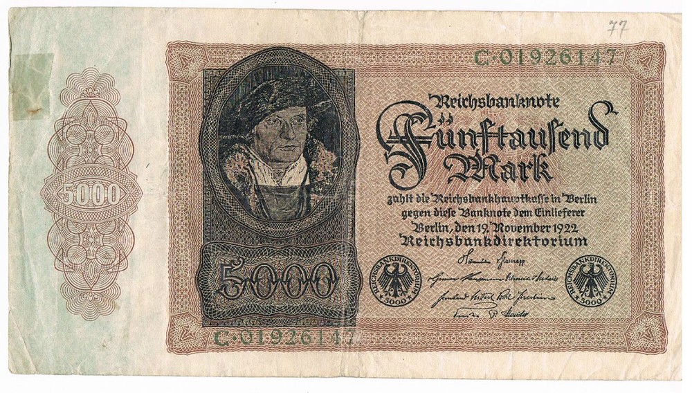 GERMANY - Huge Sized Banknotes - 1910-1923, Six Notes
