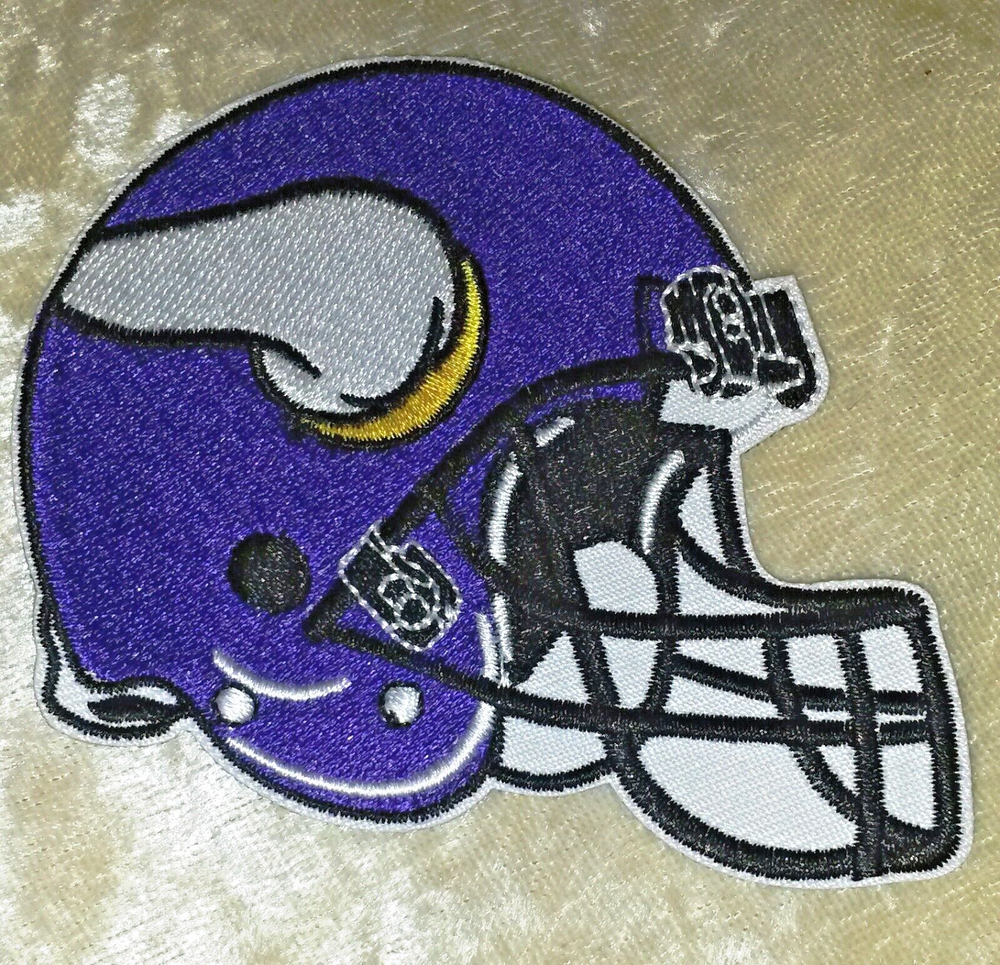 Minnesota Vikings Helmet Iron On Embroidered Patch ~Free Tracking!