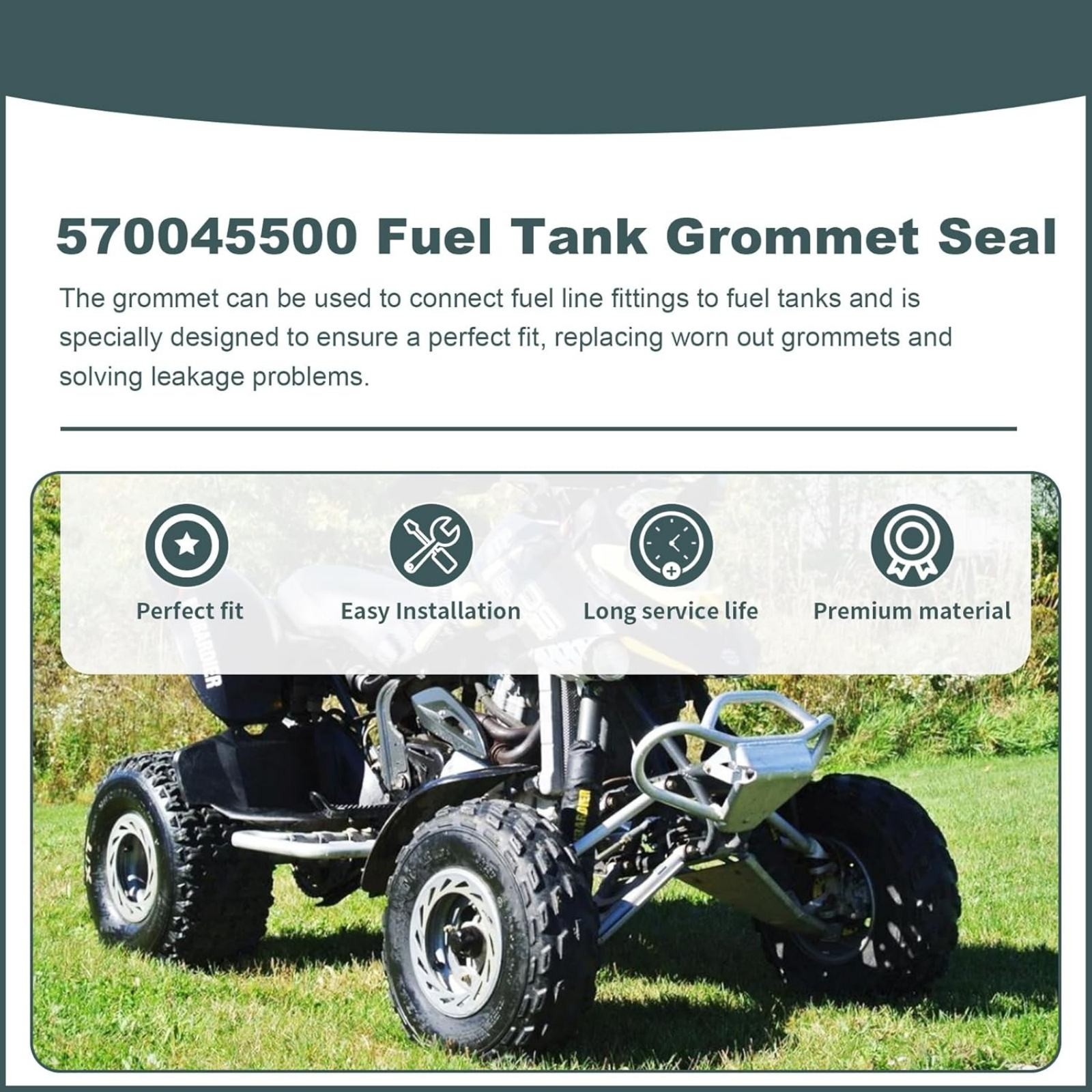 4 Pack Genuine Fuel Tank Grommet 570045500 For Bombardier Outlander For Ski-Doo