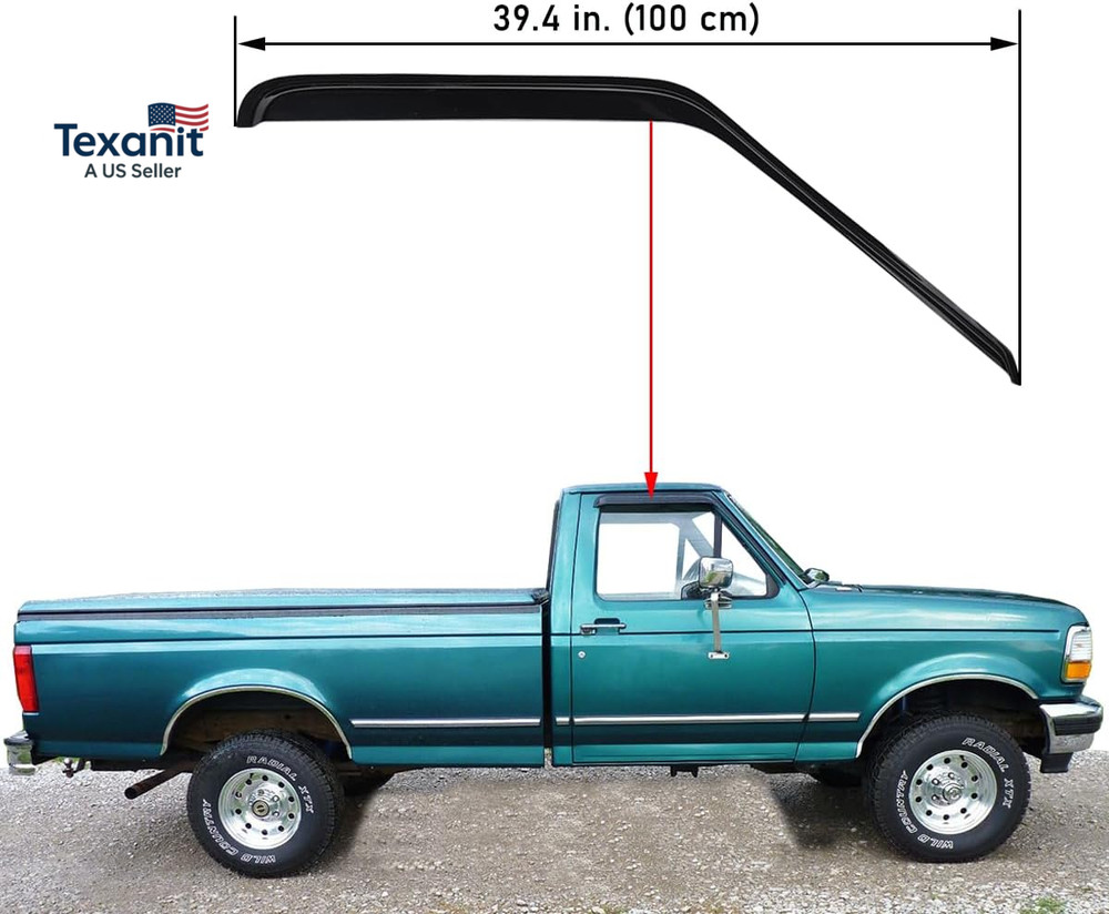 Extra Durable Outside-Mount Auto Vent Window Visor, Fits 1980-1996 Ford Bronco &