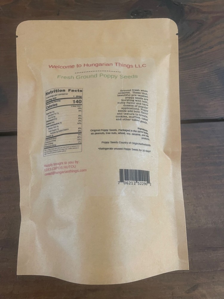 Fresh Ground Poppy Seeds (Ground when Ordered)