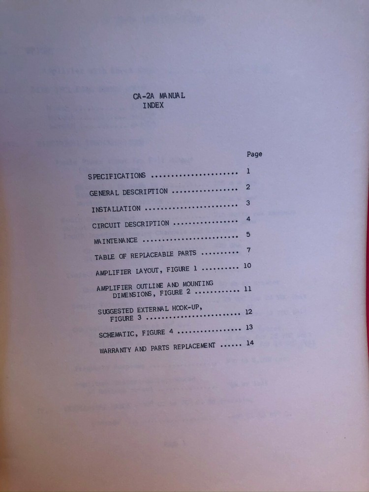 Flite-Tronics CA-2A Instruction Manual Transistorized Audio Amplifier