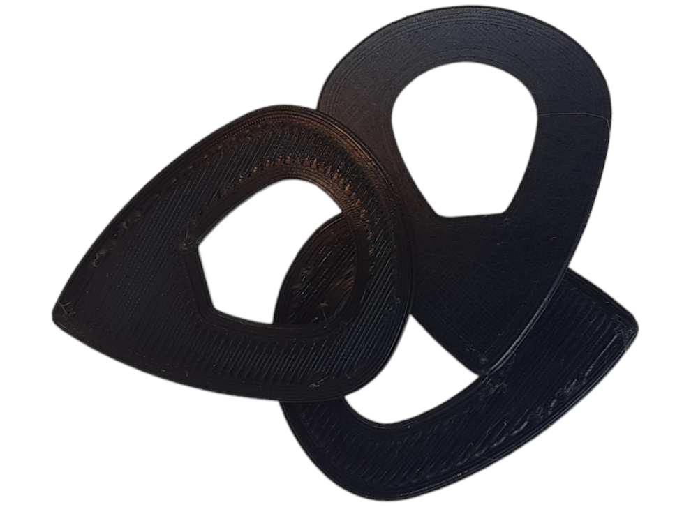 Ecopick Guitar Picks 3-Pack Jazz 3 Style With Hole Grip, 1.20mm & 0.80mm