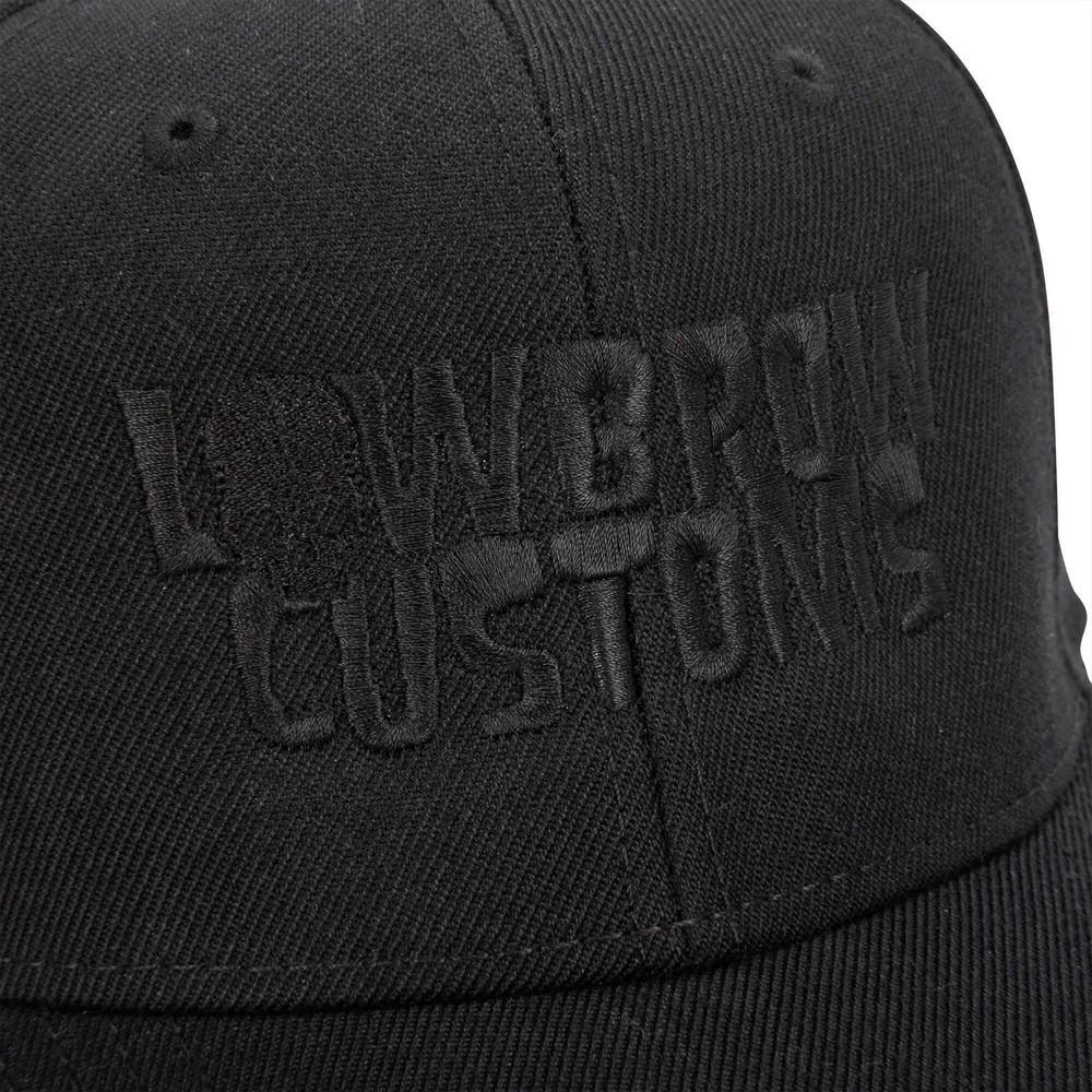 Lowbrow Customs Blackout Embroidered Snapback Hat