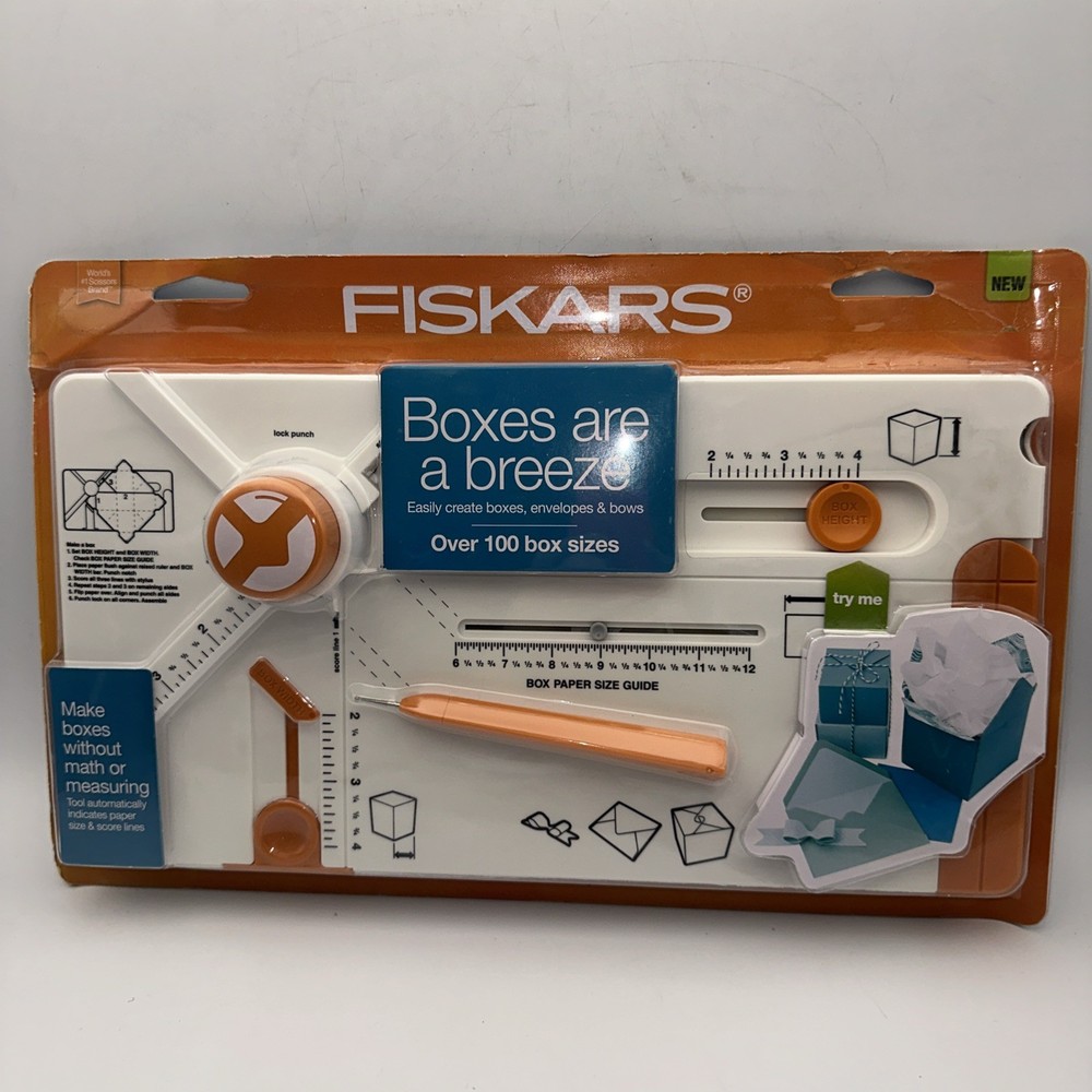 Fiskars Box Envelope Bow Making Tool Box Maker 119310-1002