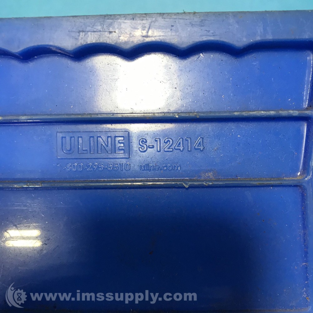 Uline S-12414 Blue Stackable Storage Bins, 7.5" x 4" x 3" USIP