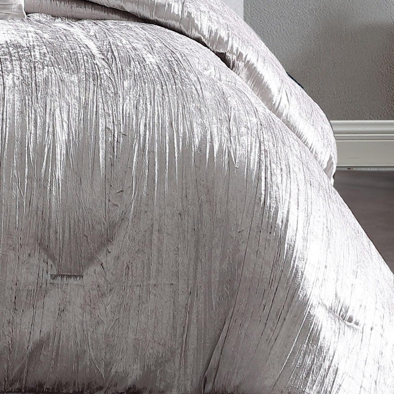 Turin Comforter Set, King, Silver, 7 Piece Set