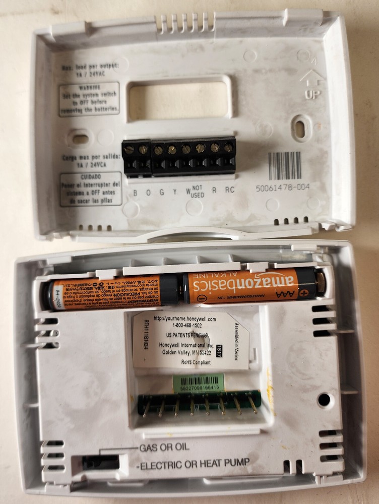 Used Honeywell Digital Non-Programmable Simple Thermostat White RTH111B1024/E1