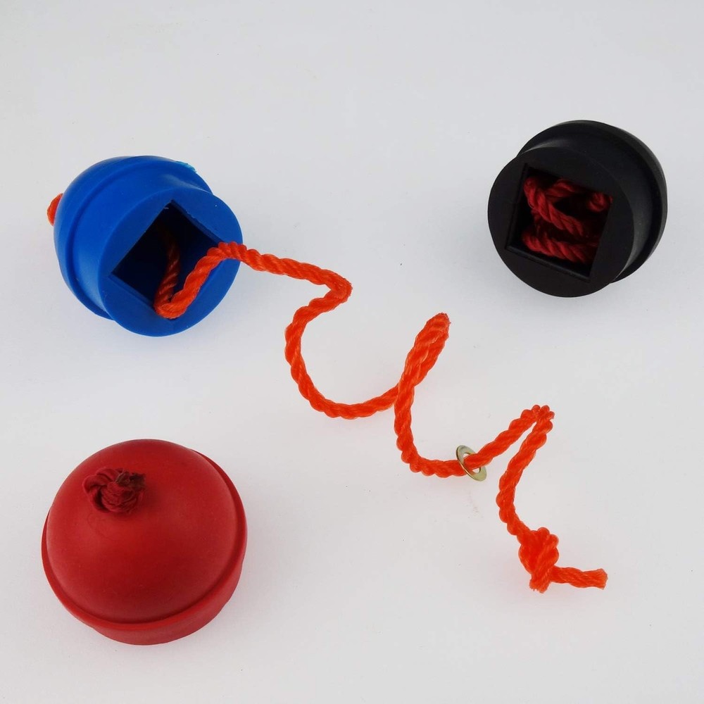 6 Pack Rubber Pool Cue Chalk Holder with Cord