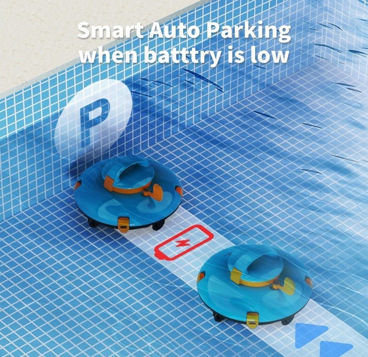 Lvke L1 Cordless Robotic Pool Cleaner - 70 Min Runtime, Auto-Park, 38Ft Coverage
