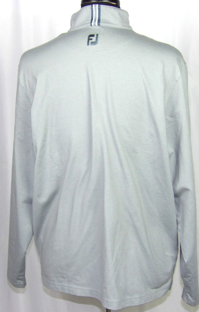 FootJoy Gray Stretch Collared 1/4 Zip Performance Golf Jacket Men's Large