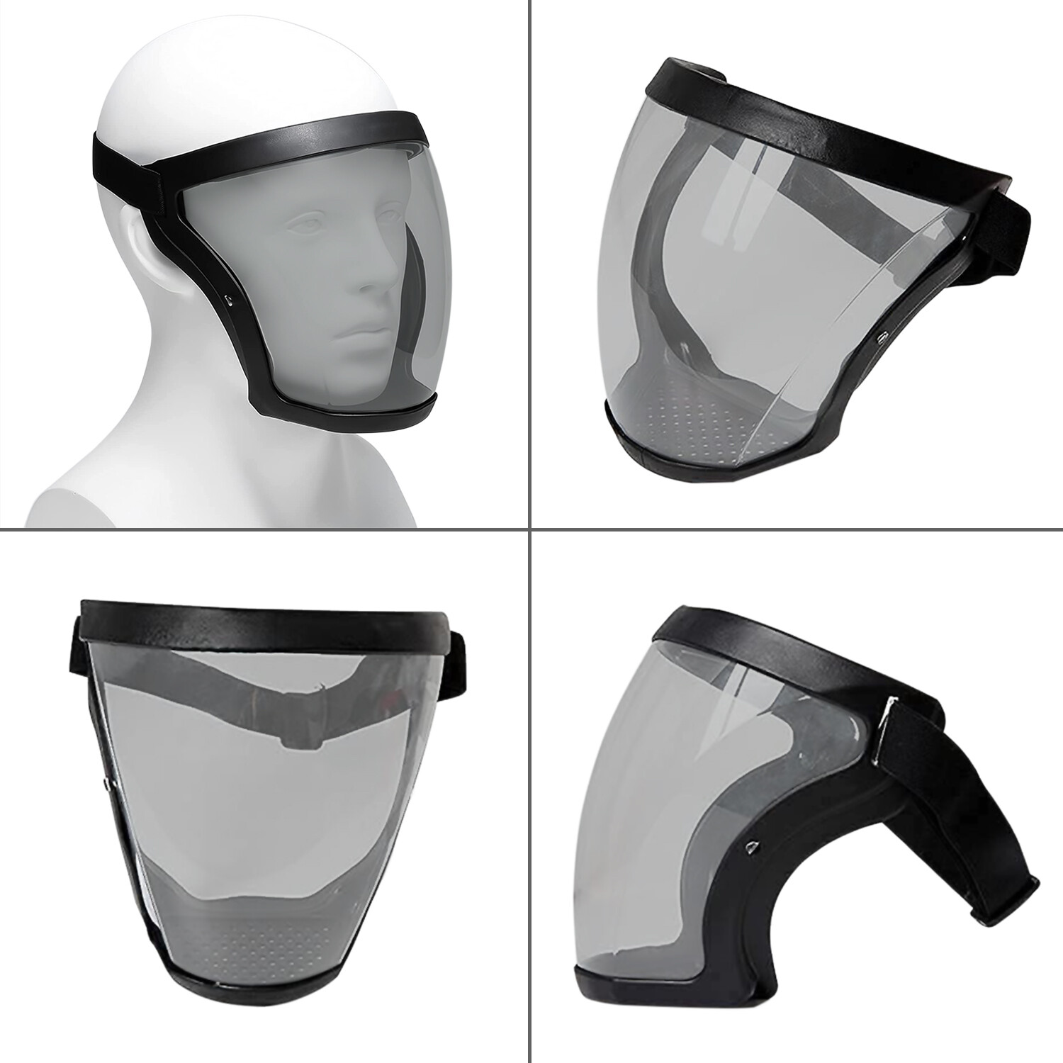 Anti-fog Shield Safety Full Face Super Protective Head Cover Transparent Mask US