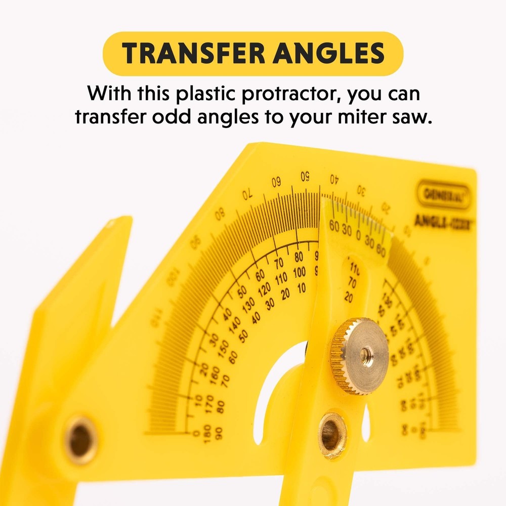 General Tools 29 Plastic Protractor and Angle Finder, Outside, Inside, Sloped...