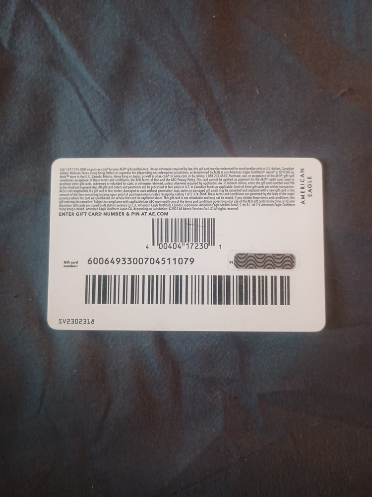 20$ American Eagle Gift Card only 15$