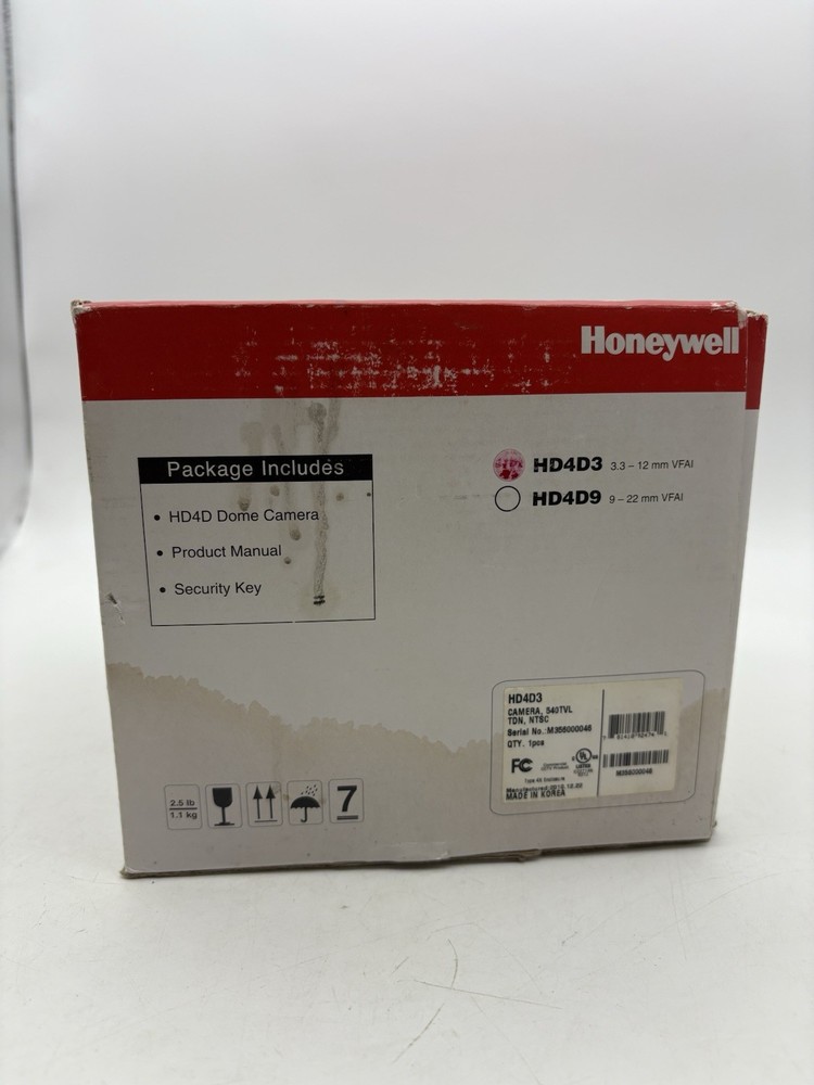 HONEYWELL HD4D3 24V Dome NTSC Security Camera
