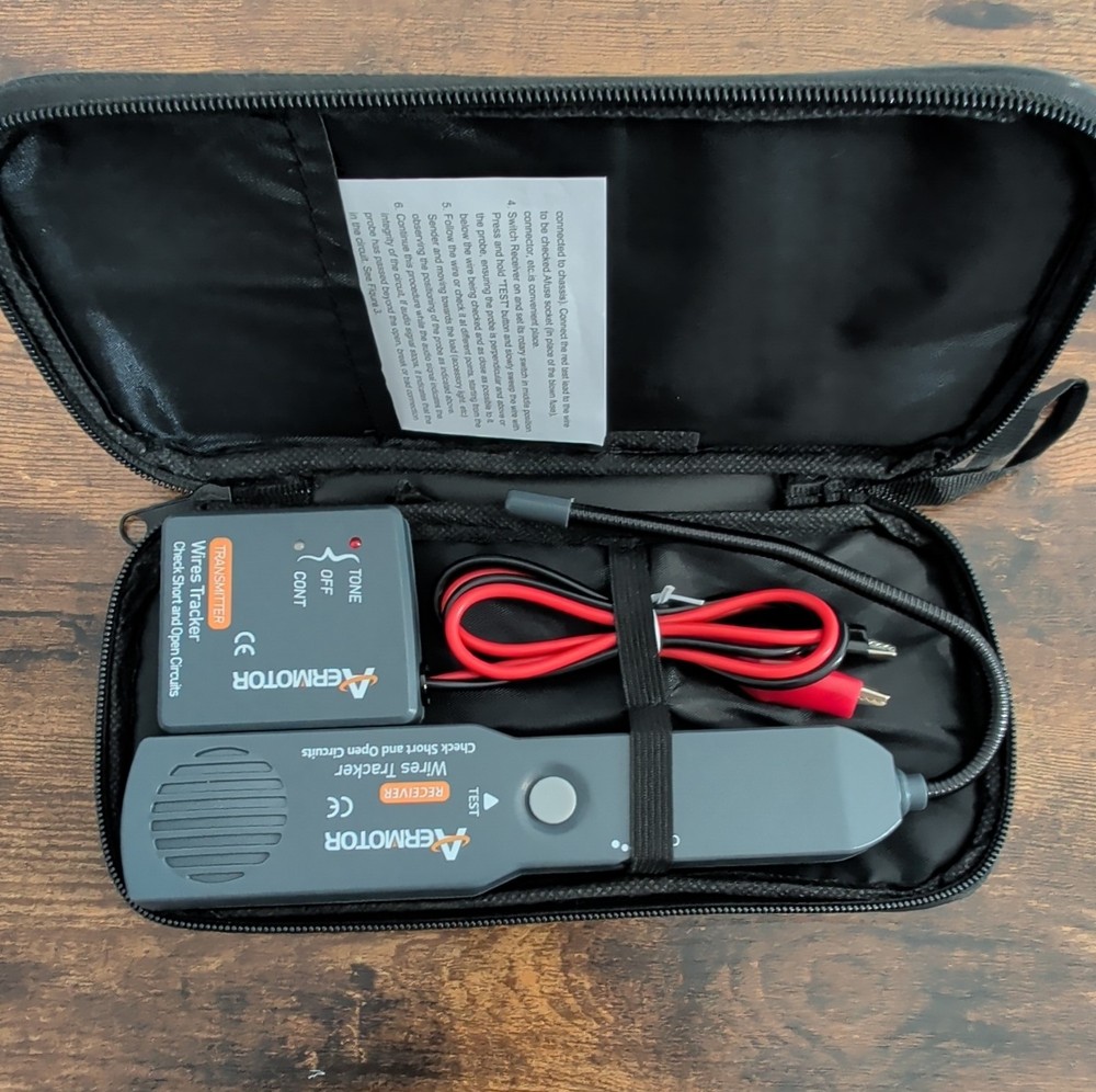 Aermotor Wire Tracker Cable Tester Kit with Probe and Leads