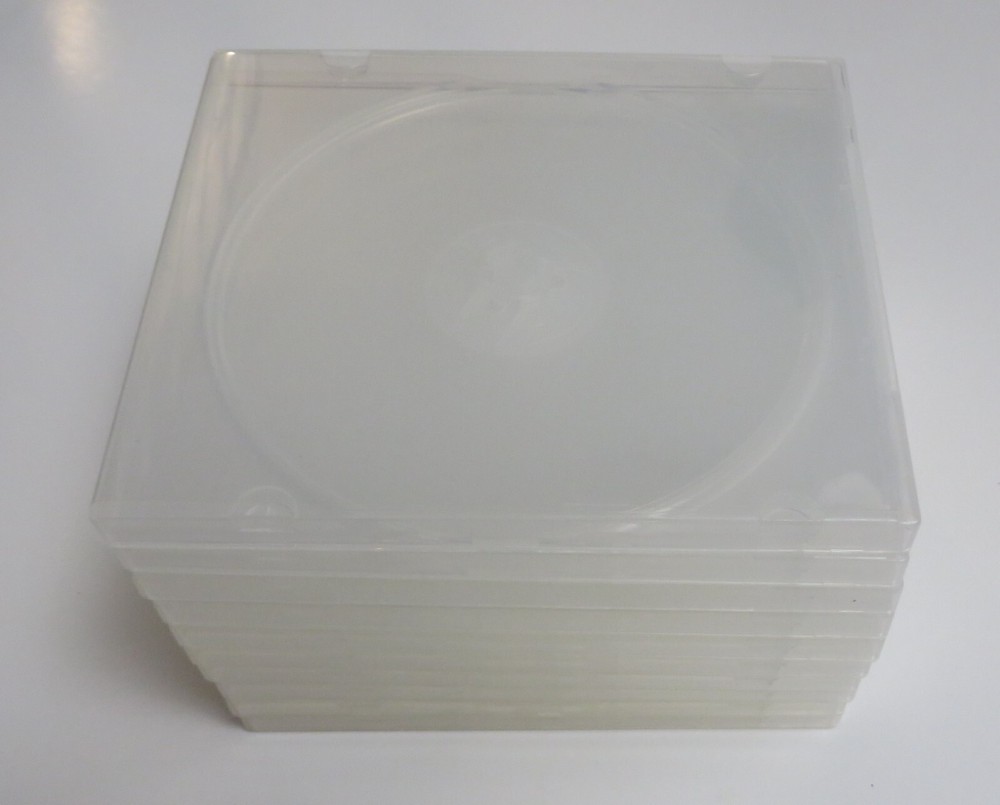 1cm Clear 1 Disc CD/DVD PP Poly Case Lot