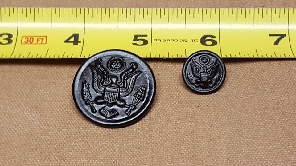 WWI US ARMY Model 1918 Overcoat Button Set