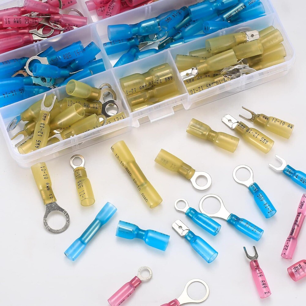 320/120Pcs Heat Shrink Wire Connectors Marine Automotive Waterproof Terminals