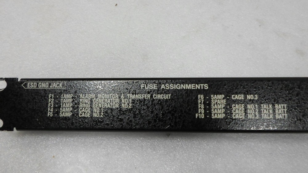 TCI TC-3953 FUSE ASSIGNMENTS MODULE