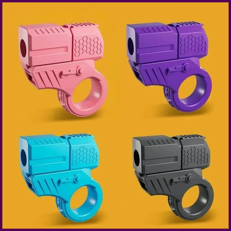 New Mini Gun Shell Ejected Can Launch Decompression EDC Finger Ring Pistol