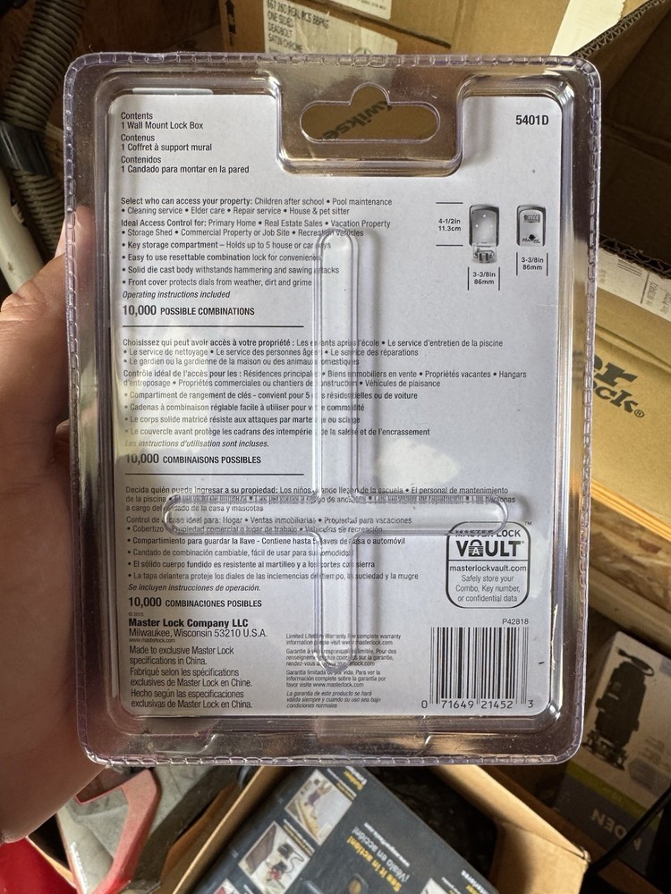 (New Sealed) Master Lock 5401D Wall Mount Lock Box / Key Security Safe