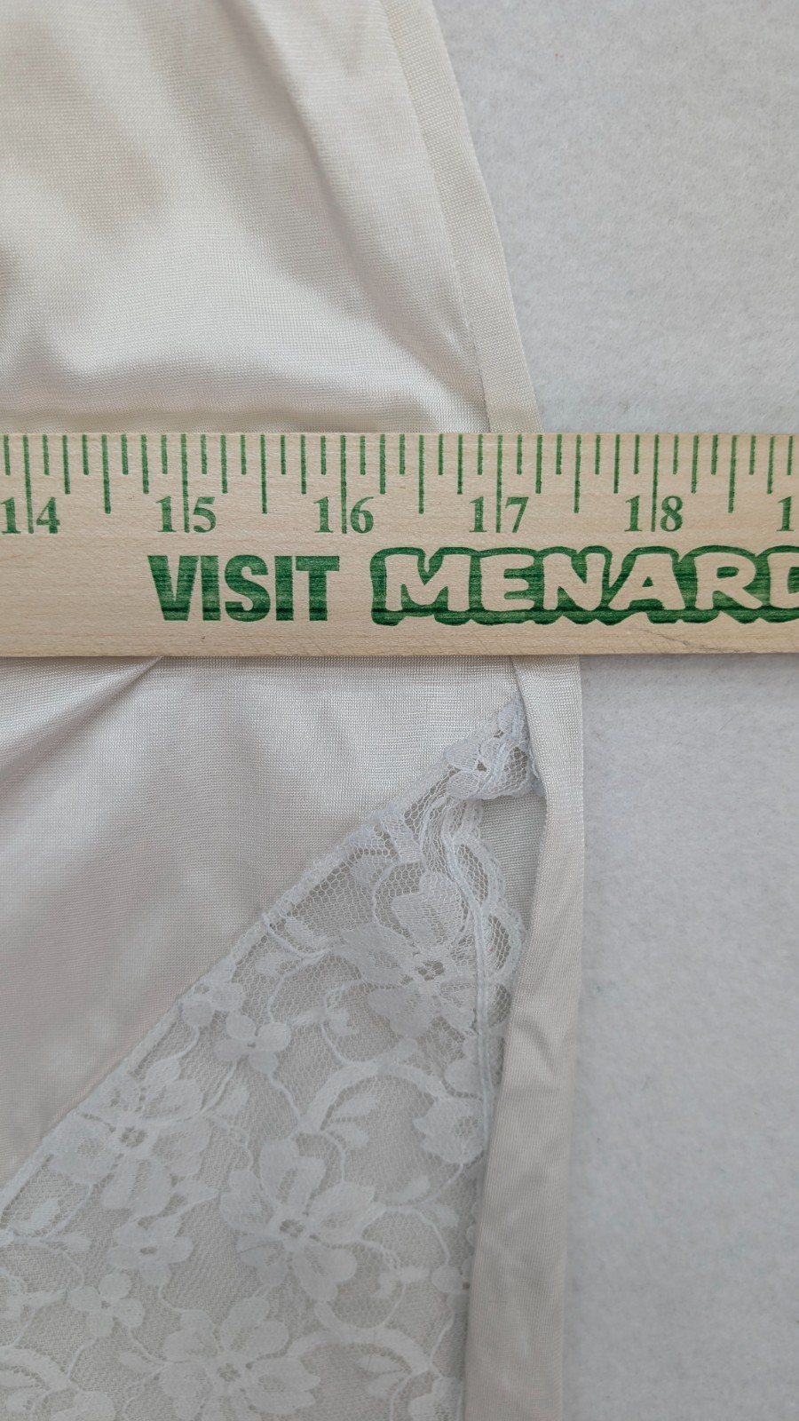 Vintage Women's Slip Skirt Ashley Taylor Size M White Half Lace Trim