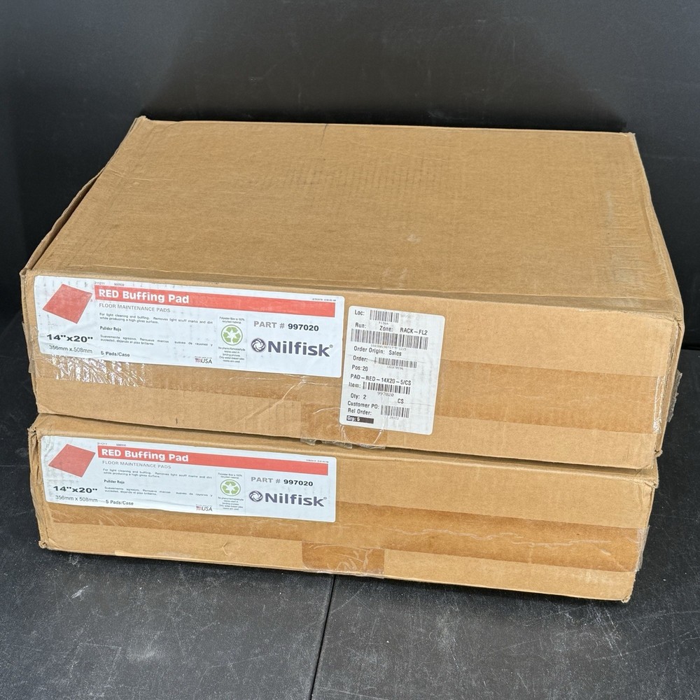nilfisk 997020 red buffing pad QTY 8